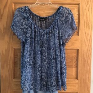 Blue sheer blouse size 18/20